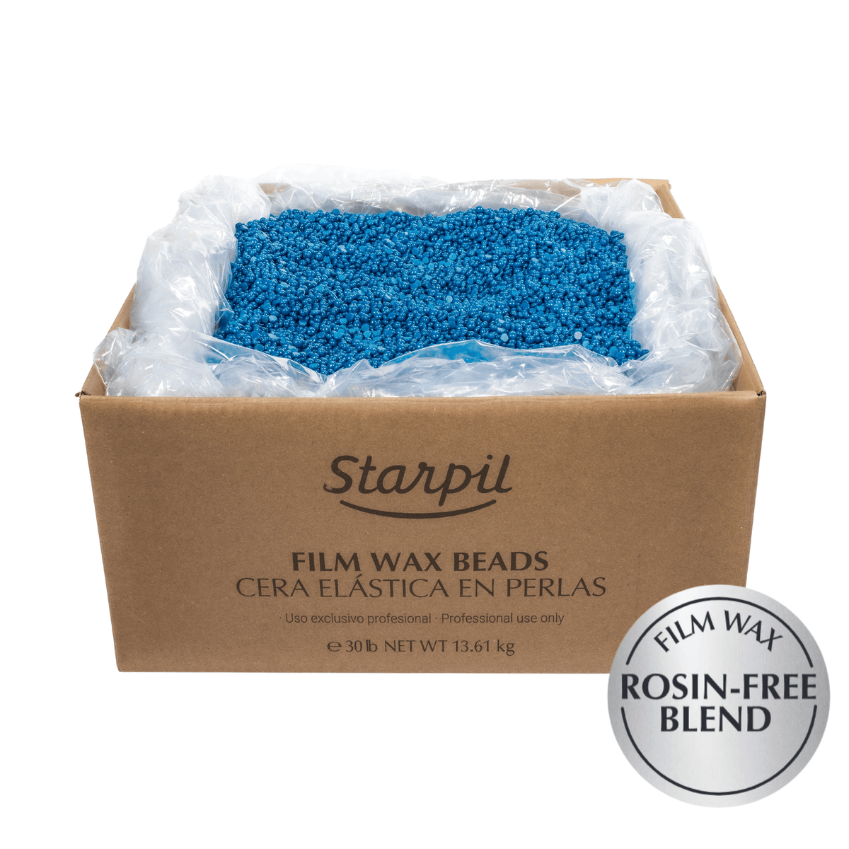 NEW Blue Film Hard Wax Beads - Rosin Free - 30lb | Starpil Wax